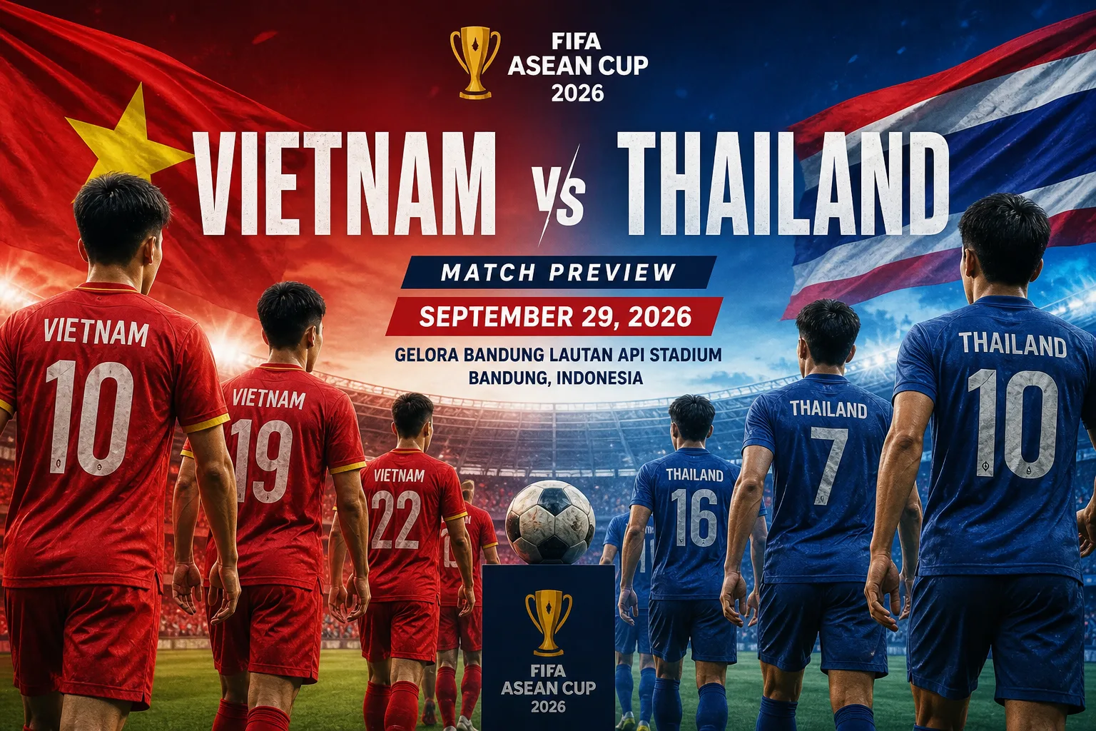 Việt Nam Vs Thái Lan 29/9 – Preview Trận Bảng B FIFA ASEAN Cup 2026