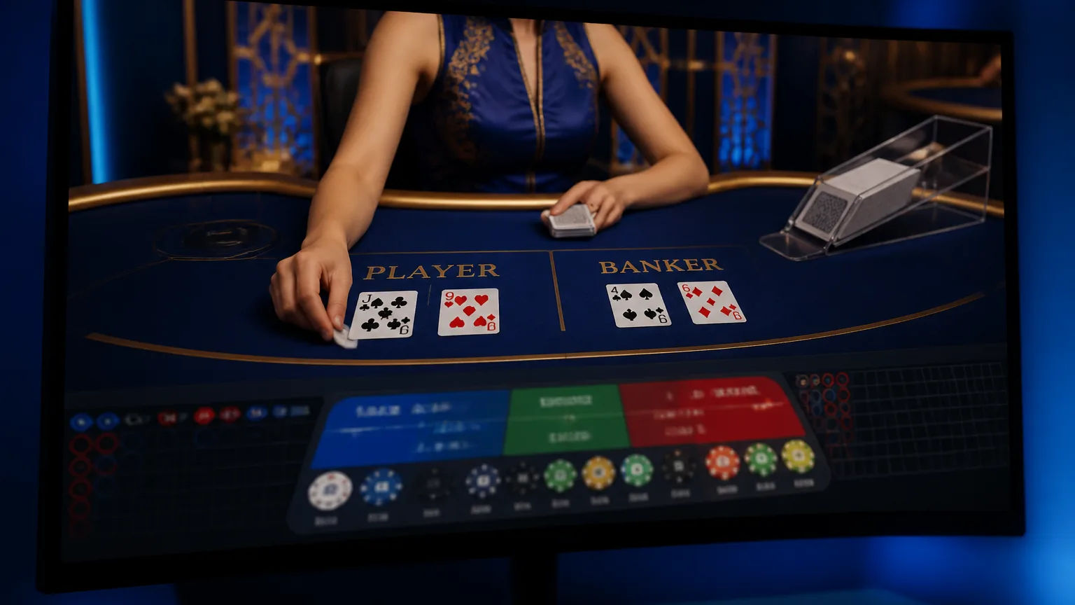Giới thiệu Baccarat live: bàn dealer trực tiếp và giao diện xem bài