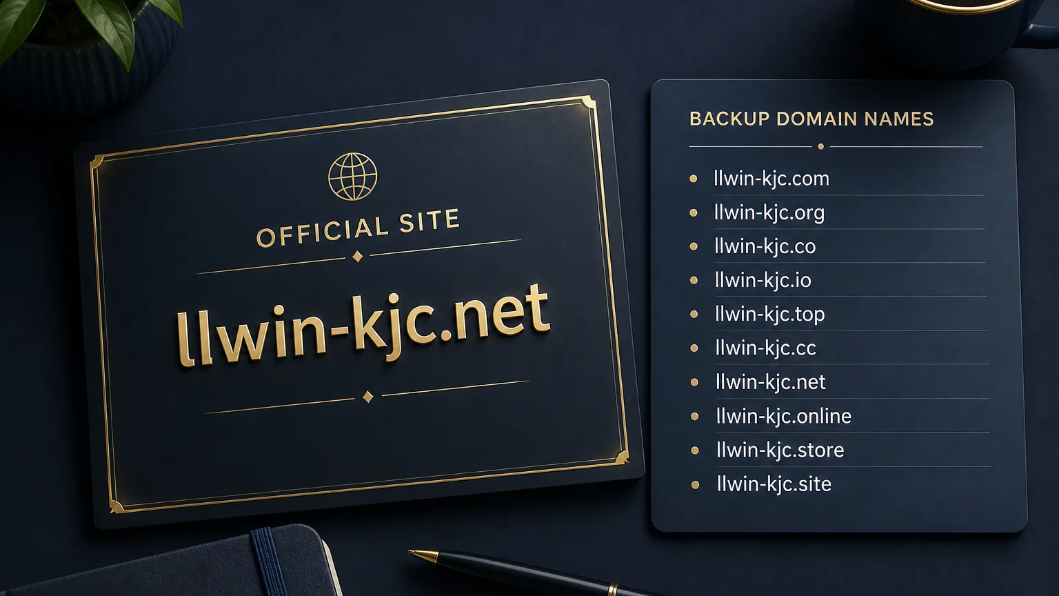 Hệ thống tên miền dự phòng LLwin: domain chính llwin-kjc.net và các cổng backup